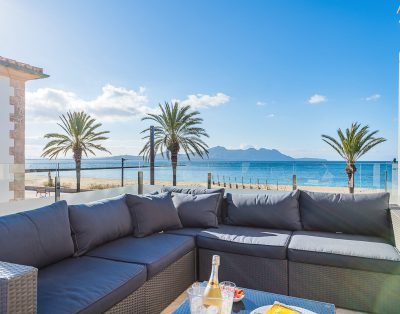 Breathtaking Beachfront Villa with Stunning Sea Views, in Puerto Pollensa